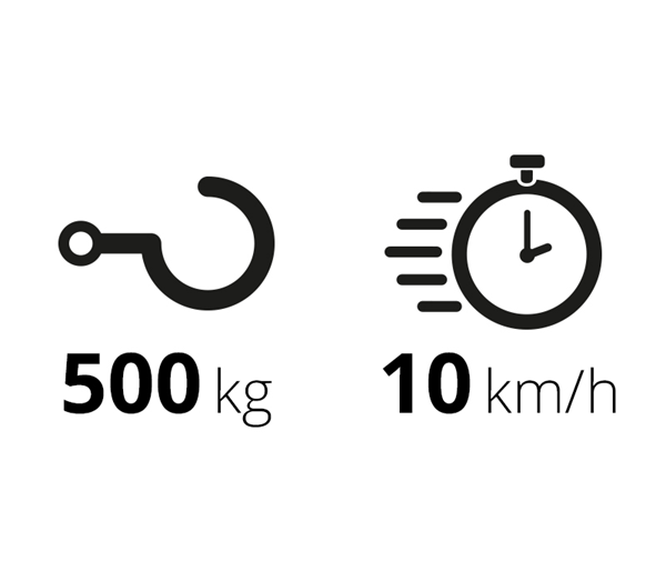 Traino 500 kg - Velocità 10 km/h