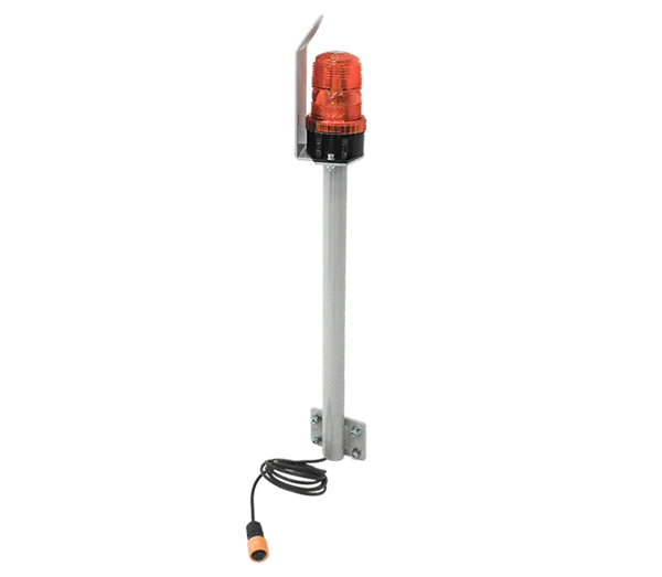 Pole mounted flashing beacon